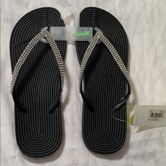 capelli flip flops black